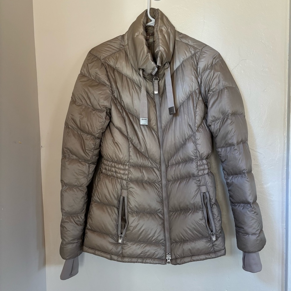 Athleta Women's Goose Down Beige Puffer Jacket - Picture 2 of 9